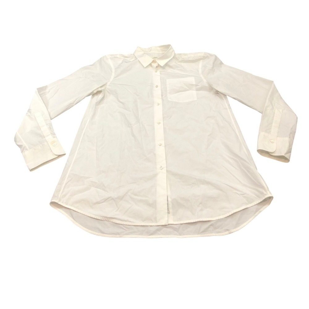 Lis Lareida Button Down Shirt Sz 40 White Sea Island Cotton David John Anderson